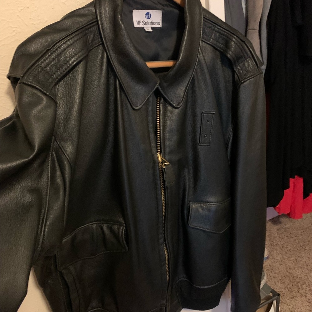 Authentic goat skin bomber jacket